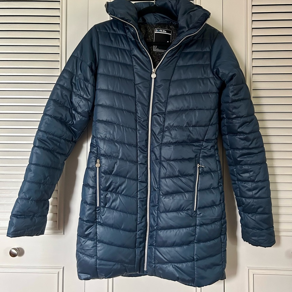 Blue dare2b insulated jacket - thigh length